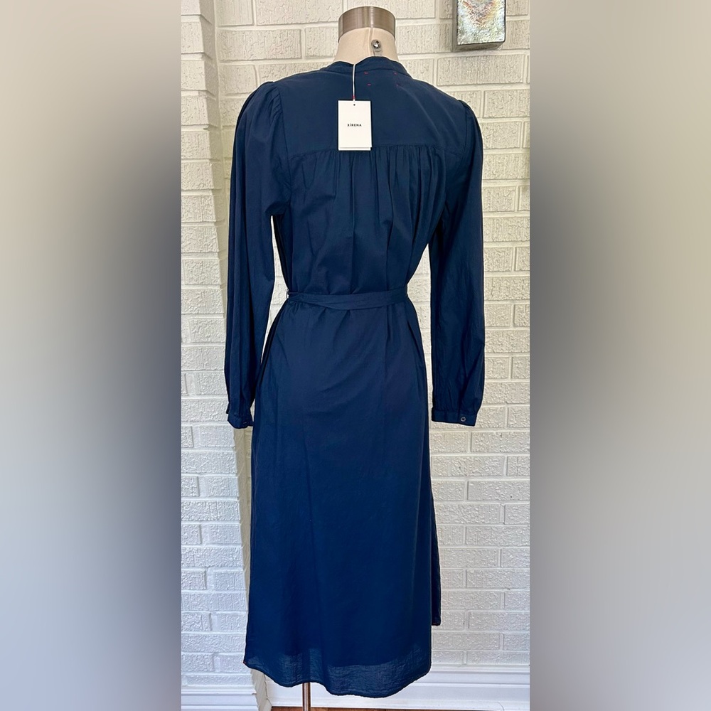 NWT-XiRENA-navy Dixie shirtdress. - Picture 3 of 10